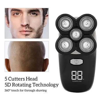 5 V 1 Professional Hair Trimmer Za Moške Brado Rezanje Lase, Nos, Ušesa Brivnik Za Nego Obraza, Čiščenje Električna Krtača Za Lase Clipper 45
