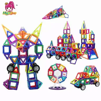71pcs Velika Velikost DIY Magnetni Bloki Magnetni Konstruktor Otroci Magnet Oblikovalec Za Otroke Darilo Izobraževalne Igrače Za Fante Dekle
