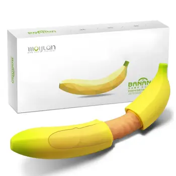 7x7 Načini USB Banana Vibrator za G Spot Klitoris Stimulator Dildo za Ženske Adult Sex Igrača