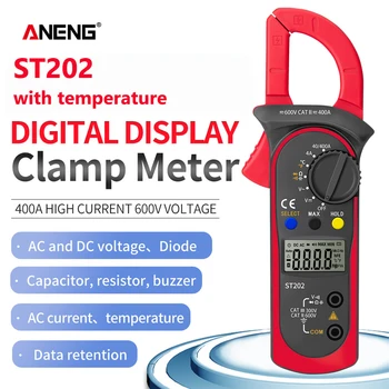 ANENG ST202 Digitalni Objemka Multimeter Odpornost Ohm Tranzistor Izpraševalec AC/DC Toka Voltmeter Lcr Objemka Metrov z Temperatura