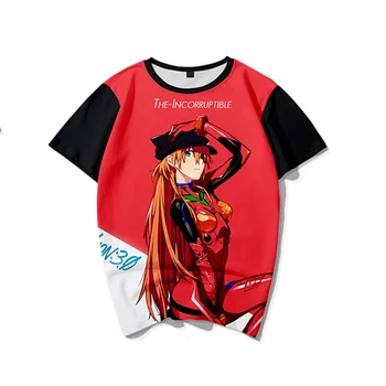 Anime Evangelion Cosplay Kostume Ayanami Rei Asuka Langley Soryu Tshirts Evangelion Majica 3d Tiskanja Poliester Kostume CS392