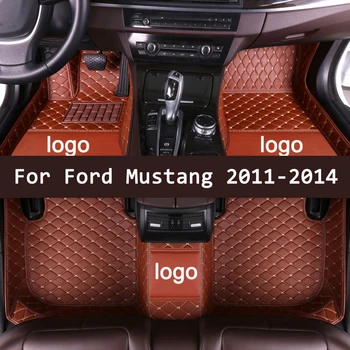 APPDEE usnje Avto predpražnike za Ford Mustang 2011 2012 2013 po Meri auto stopalo Blazinice avtomobilska preproga pokrov