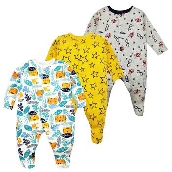 Baby Dekle Romper Novorojenčka Sleepsuit Cvet Otroka, Igralne Obleke 2019 Malčke Baby Oblačila Z Dolgimi Rokavi Novorojenčka Jumpsuits Baby Boy Pižami