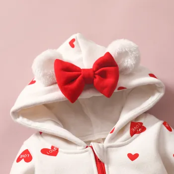 Baby Novorojenega Dojenčka Baby Girl Obleke Risanka Valentinovo, Ljubezen, tiskanje Princesa Romper Dolgimi Rokavi Jumpsuit Obleke Oblačila