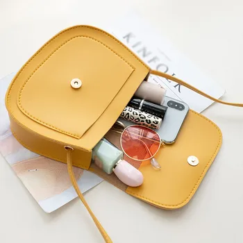 Barva Tassel Usnjena Torba Messenger Bag Moda Preprost Stil Pu Usnje Trdna Hasp 2020 Novo Сумка На Плечо