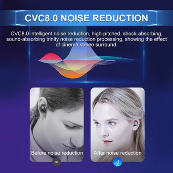 Bluetooth 5.0 Touch Kontrole TWS Slušalke CVC 8.0 Zmanjšanje Hrupa Brezžični Čepkov Digitalni Prikaz Čepkov 3500mAh Polnjenje Box