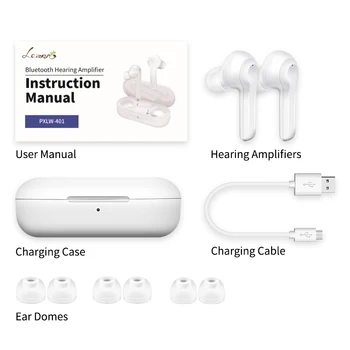 Bluetooth Slušni pripomočki za ponovno Polnjenje Sluha Ojačevalnik Touch Kontrole Osebni digitalni slušni aparat za iPhone, Android dropshipping