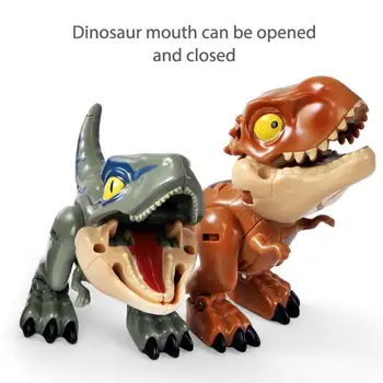 Božič Darilo Dinozaver gradniki Deformirana dinozaver igrača Tyrannosaurus robot ročno izdelan model otroke Gradnja Igrače za Otroke