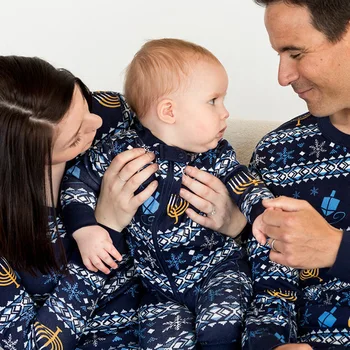 Božič starši-otrok, Pižame Družino More Ujemanje Oblačila z Dolgimi Rokavi Jeseni Pižame Sleepwear Zimo Božič Kombinezon Obrabe