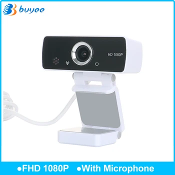 Buyee 1080P USB Webcam Kamero z Mikrofonom na Spletu Poučevanja Živo Konferenca Dela Video Ročno Ostrenje Spletna kamera