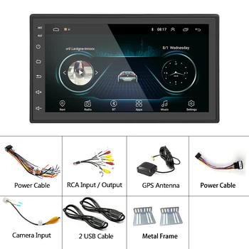 Camecho 2 Din avtoradio, GPS, Android Avto Multimedijski Predvajalnik, Bluetooth 7