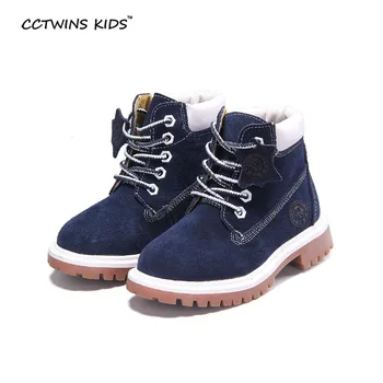 CCTWINS OTROCI jeseni, pozimi moda martin čevlji za otroke pravega usnja čevelj baby dekle red zagona fantje modra gleženj boot C619