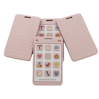 Chenkai 5PCS Silikonski Telefon Teether Baby Začetnih BPA Free Senzorično Cucla DIY Dojenčka Ogrlico, Obesek Začetnih Žvečilni Igrača