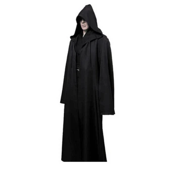 Darth Vader Cosplay Oblačila Terry Jedi Črno Haljo Star Wars Jedi Knight Hoodie Plašč Halloween Cosplay Kostum Cape Za Odrasle