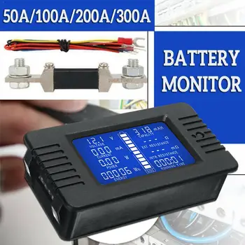 DC 0-200V 10/50/300A Voltmeter Ampermeter Avto Zmogljivost Baterije Električne energije Merilnik Napetosti Monitor Tester Odpornost G8H0