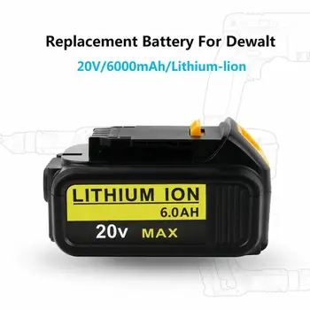 Dewalt Orodja 18V 6.0 Ah MAX XR Baterije menjave Orodja za DeWalt DCB184 DCB181 DCB182 DCB200 20V 5A 18Volt 20 V Baterija