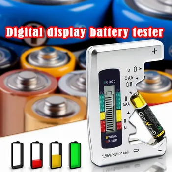 Digitalni Tester za Baterije na Zaslonu LCD C D N AA AAA 9V 1,5 V Gumb Cell Kapaciteta Baterije Preverite Detektor Kapacitivnost Diagnostično Orodje