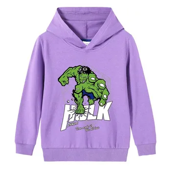 Disney Marvel Avengers Hulk Tiskanja Otroci Fant Hooded Majica Jeseni Novega Malčka Dekle Puloverju Vrhovi Otroci Hoodies Oblačila