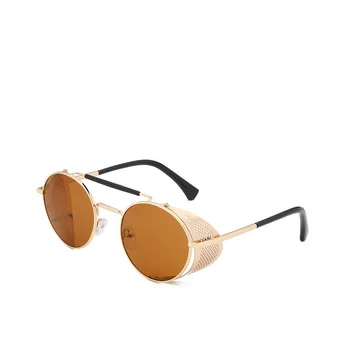 Dobro Omens Hudič Crowley David Tennant Sončna Očala Cosplay Rekviziti Retro Okrogla Kovinska Sončna Očala Steampunk Moški Ženske Očala 6 Barvno