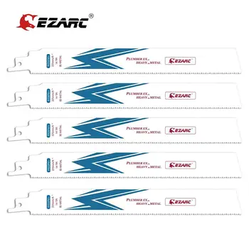 EZARC Povratne Žage Bi-Metal Kobalt Sabljaste Žage za Heavy Metal Rezanje 14TPI R626PM+ R926PM+ R1226PM+ (5-Pack-gnome)