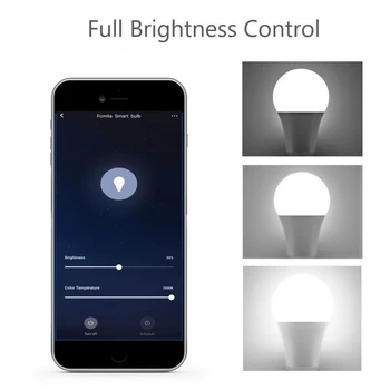 Fcmila Led Lučka za Wifi Smart Žarnica Zatemnitev Žarnice 15W Hladno&Toplo Smart Žarnice Glasovni Nadzor Dela Z Alexa Google Led Žarnice