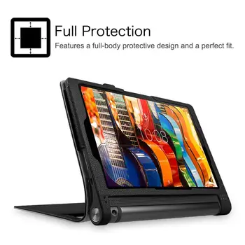 Flip Flio Pu Usnje Primeru Kritje Za Lenovo Yoga Zavihek 3 Pro 10.1 YT3-X90F X90L Tab3 Plus YT-X703f X703L Tablet Pc funda Capa stekla