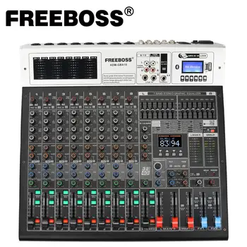 Freeboss ADM-GBA10 10 Kanal, 48V Fantomsko Napajanje Repaeat Učinek USB Play & Zapis Bluetooth Karaoke DJ console 99DSP Mešalnik Zvoka