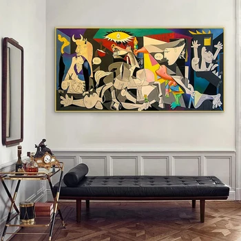 Guernica, Ki Jih Picasso Platno, Slike, Reprodukcije Znanih Platno Stensko Umetnosti Plakatov In Fotografij Picasso Slike Doma Stenski Dekor