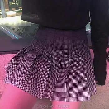 Harajuku Nabrano Krilo Ženske Retro Polka Dot Gothic Punk Mini Krila Lolita JK Kostum Faldas Dekleta Gradient Moda