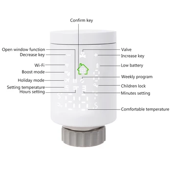 HY368 Wifi Zigbee3.0 TRV Termostat - Ventil termostatičnimi Krmilnik Grelec Google-Dom Alexa Glas & Daljinski upravljalnik APP