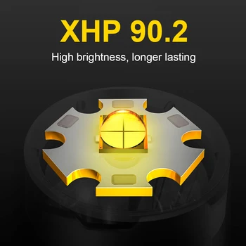 IPX8 Potapljaška LED Svetilka XHP90.2 Podvodno Svetilko Rumeno ali belo svetlobo Strokovno Podvodna Luč XHP70 Lučka za Potapljanje