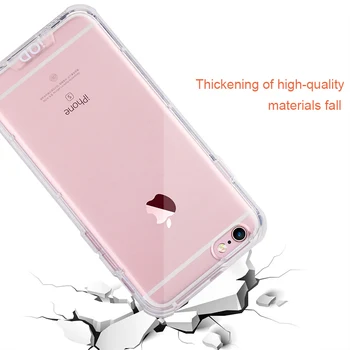 IQD Za iPhone 6s Primeru Shockproof TPU Odbijača Anti-Scratch Toga Tanek Zaščitni Jasno Nazaj Kritje za iPhone 6 6s Plus Primerih