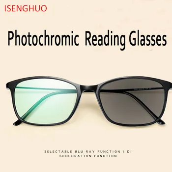 ISENGHUO Retro TR90 Okvir Prehod Sonce Photochromic Obravnavi Očala Ženske Ultra Lahka Presbyopia Očala za Moške 1.0-6.0