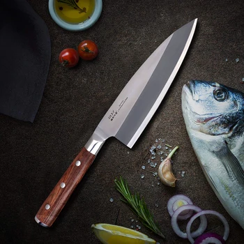 Japonski Suši Deba Nož za Kuhinjo nemški 1.4116 iz Nerjavečega Jekla Yanagiba Filetiranja Sashimi Noži z Rosewood Ročaj 8G