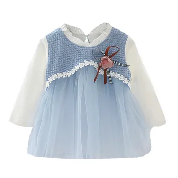 Jeseni Novorojenega dojenčka Baby Obleko Bombaž Malčka Obleko Preja Stranke Obleke za Dojencek Dekliška Oblačila 0-2Y
