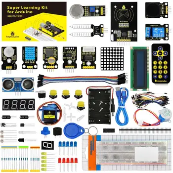 Keyestudio Super Starter Kit/ Učni Pripomočki (NE UNOR3 ) za Arduino Programiranje Izobraževanja + PDF(online)+STEBLO