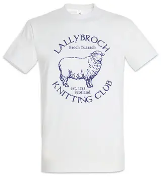 Lallybroch Pletenje Klub T Shirt Jamie Zabavno Outlander Fraser Škotskem Škoti