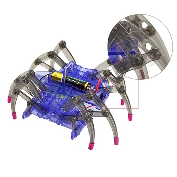LCLL-DIY Zbrati Inteligentni Električni Pajek Robot Igrača Izobraževalne DIY Komplet za Vroče Prodaja Montaža Stavbe Puzzle Igrače Visoko Q