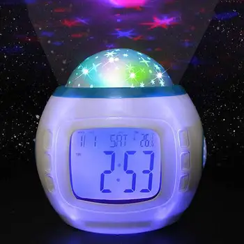 LED Alarm Colock 7 Barv Spreminjanje Digitalne Namizne Pripomočke, Alarm Termometer Led Glasbe Doma Zaspan Colock
