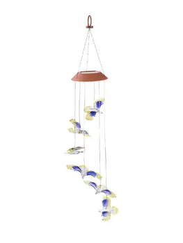 LED Osvetlitev Sončne Hummingbird Prostem Vetru Zvončki Doma Ornament Priročnik Inovativnih Obesek Vrt Dekoracijo Barva Zamenljiva Ligh