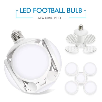 LED Žarnica E27 Zložljive 40W AC85-265V Nogomet Obliko NLP-LED Lučka za Hladno belo Za Dnevni Sobi, Garaža Svetlobe