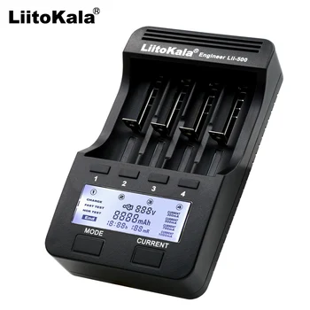 Liitokala Lii-500 LCD 3,7 V 18650 18350 18500 16340 17500 25500 10440 14500 26650 1.2 V AA AAA NiMH litijeva baterija Polnilnik