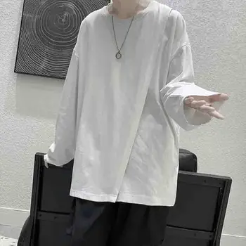 Long sleeve zgornji del moški T-shirt je modna blagovna znamka, fantje Harajuku veter nočni klub abstinence Oddelek jeseni velike vilice oblikovanje občutka kolk