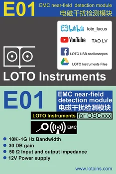 LOTO Oscilloscope plus EMC Testiranje Modula; 2-Kanalni Oscilloscope, v Bližini Vložena Testiranje, PCB Celovitost Testiranje