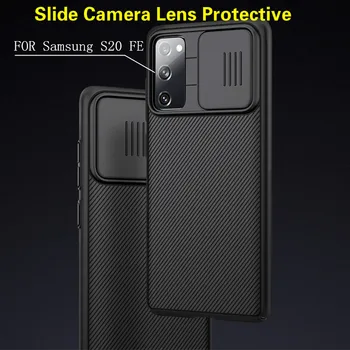 Luksuzni Ohišje za Samsung S20 Ultra Primeru Potisnite Objektivu Kamere Zaščitni ovitek za Samsung Galaxy S20 FE S20+ Plus Opomba 20 Ultra Primeru