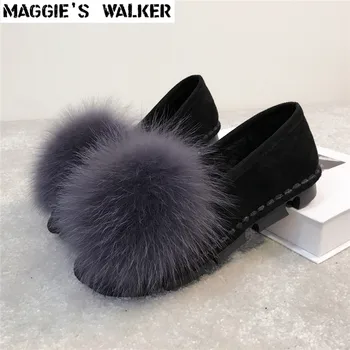 Maggie Walker Žensk Športna Obutev Modni Jate Fox Lase, Toplo Zimo Stanovanj Slip-on Loafers S Cofi Velikost 36~40