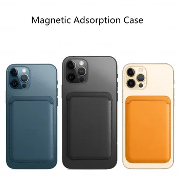 Magsafe Magnetnih Kartic Vrečko Primeru za iPhone 12 Pro Max Primerih Mode PU Usnja, Denarnice, Držala Za iPhone 12 Mini 12Pro Max Pokrov