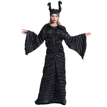 Maleficent Cosplay Kostum Obleko, Krilo Headdress Gospodarica Zlo Kostume, Maske bo Ustrezala Angelina Jolie Halloween Oblačila