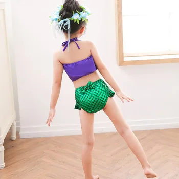 Malo Dekleta Morska Deklica Ariel Obleko Otroci Cosplay Princesa Kostum Fancy Zelene Obleke Halloween Božič, Rojstni Dan Oblačila