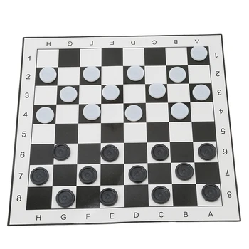 Mednarodni Dama Prenosna Zložljiva Plastičnih Igra Šah Odbor Velikosti 33*33 cm + 24pcs Šah